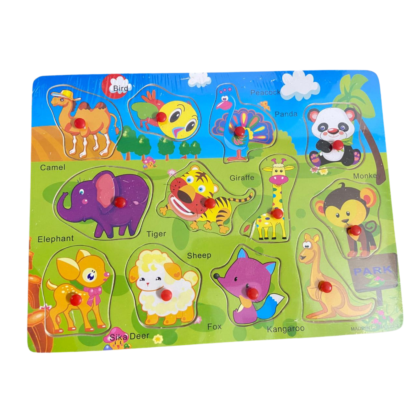 Animals Knob Puzzles Large - Pack of 3 Sets