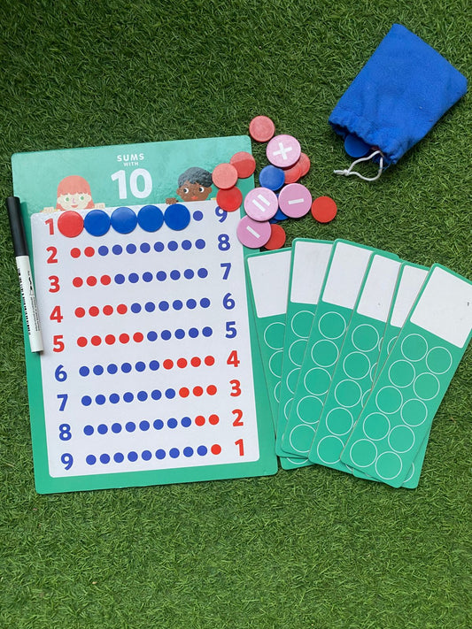 Sums with 10 Activity Math Set for 3+ Kids