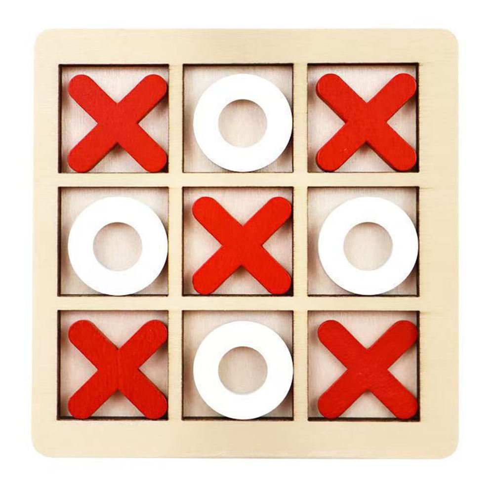 Tic Tac Toe Game Board Light Wooden Board - Chotaymasters