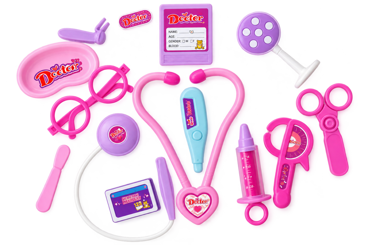 Plastic Doctor Set Pretend Play for Kids - Doctor Set Pouch - Chotaymasters