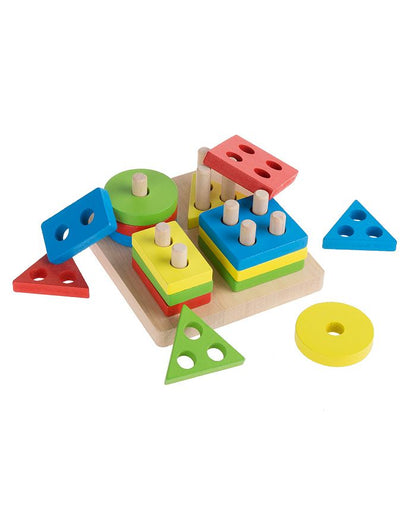 Geometric Shape Sorter 4 and 5 Set of Columns