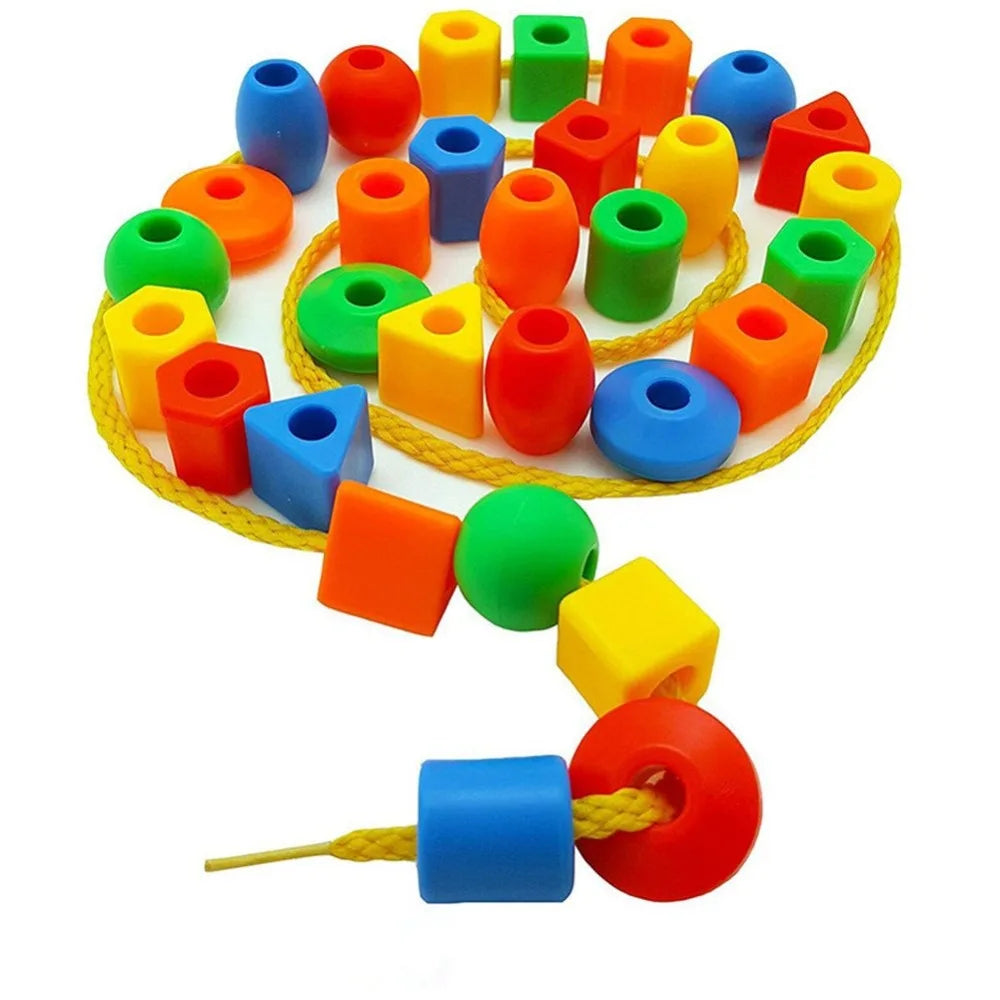 Geometric Threading Lacing Beads for Preschoolers