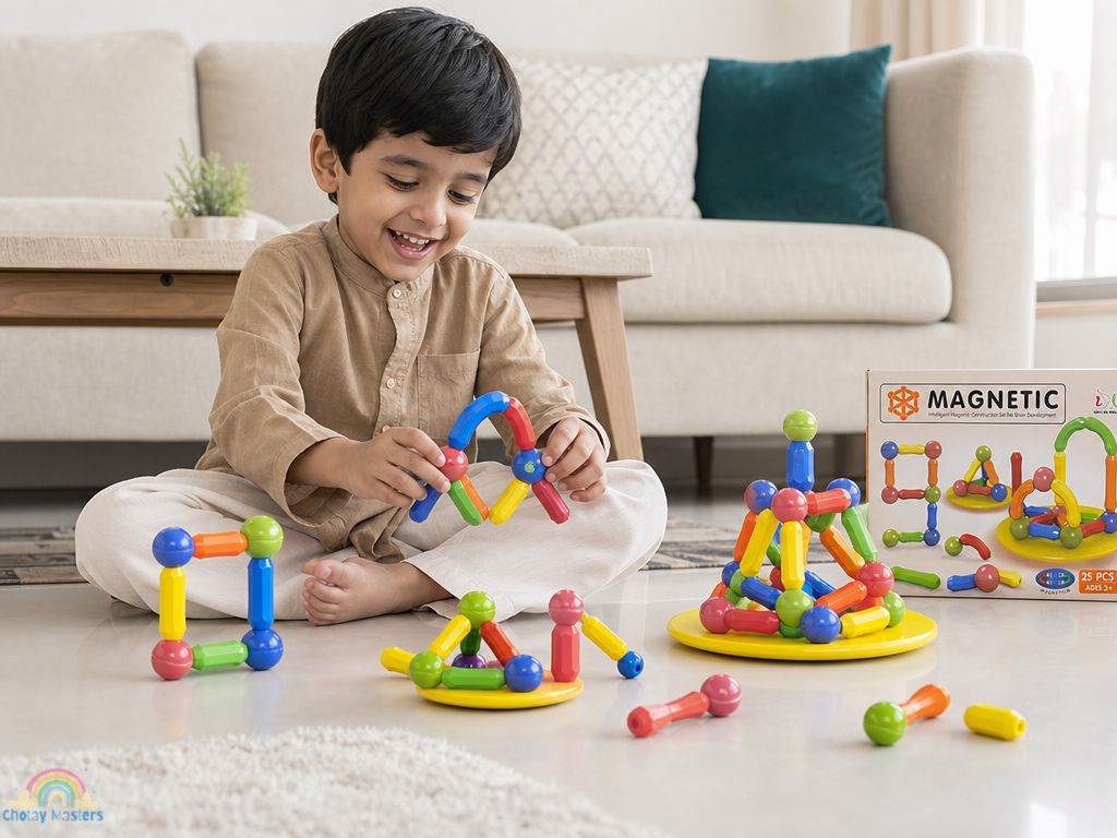 Magnetic Rods Construction Set – STEM Building Toy for Kids