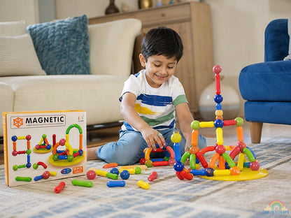 Magnetic Rods Construction Set – STEM Building Toy for Kids