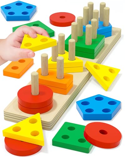 Geometric Shape Sorter 4 and 5 Set of Columns