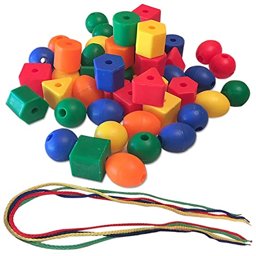 Geometric Threading Lacing Beads for Preschoolers