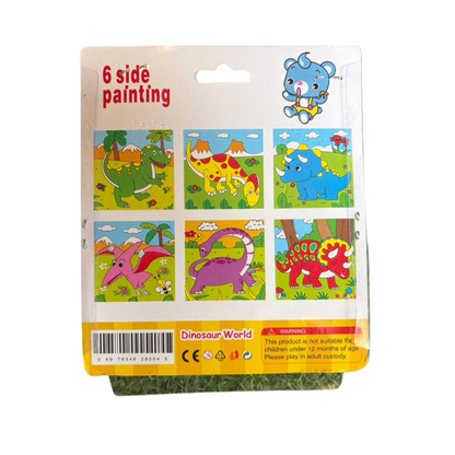 Six-Sided Cubical Wooden Puzzle Three-Dimensional
