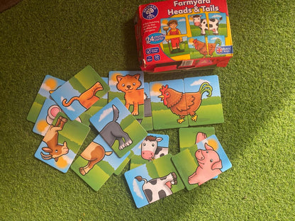 Farmyard Heads and Tails Puzzles Set
