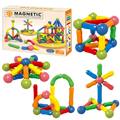 Magnetic Rods Construction Set – STEM Building Toy for Kids