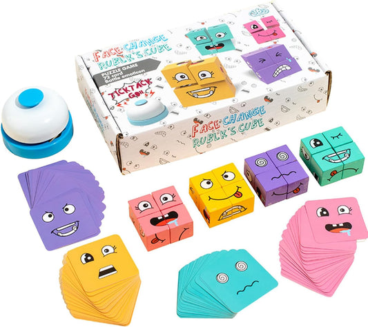 Wooden Expressions Block Puzzles with Bell