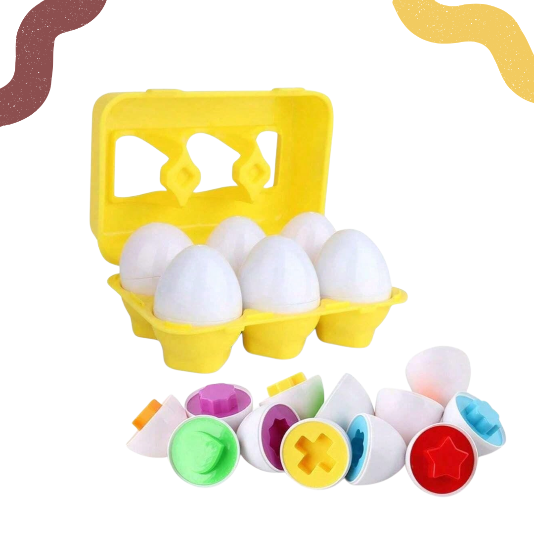 Shapes and Numbers Colorful Egg Matching Toys