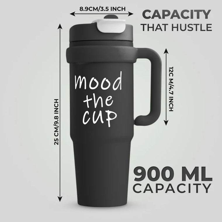 Mood the Cup tumbler with handle in black