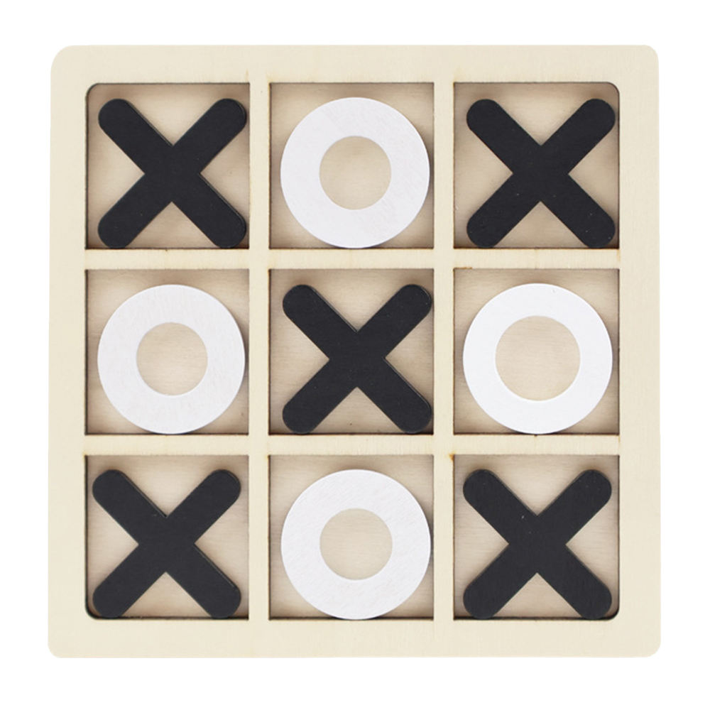 Tic Tac Toe Game Board Light Wooden Board