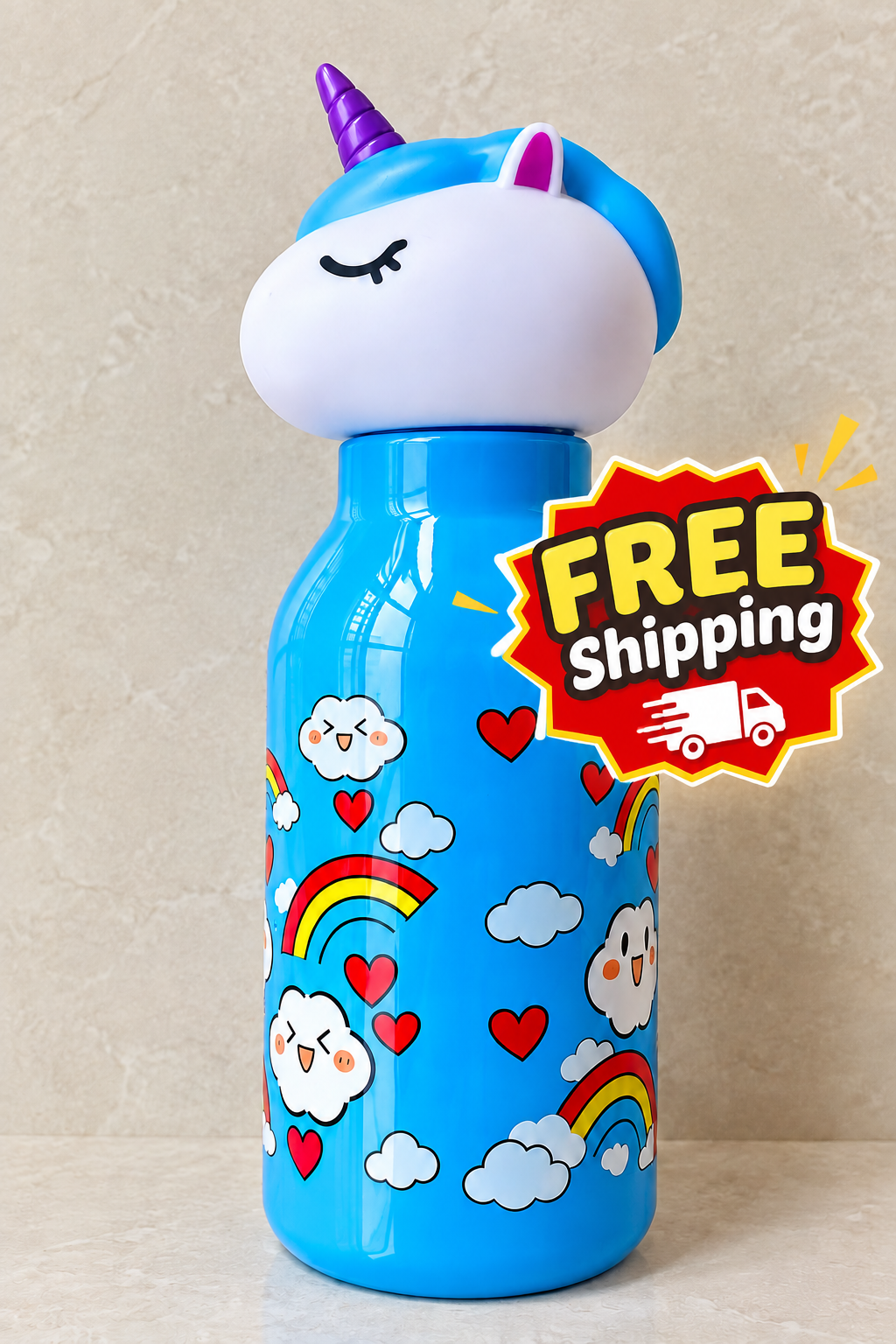 Cute Animal Water Bottle for Kids – BPA Free Plastic for School, Travel & Everyday Use