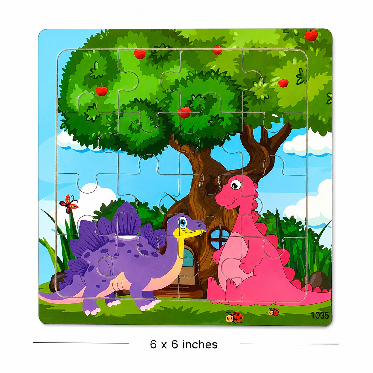 16 Pieces Light Wooden Jigsaw Puzzles for Kids