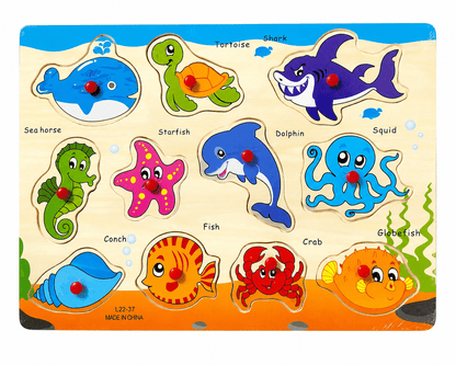 Large-Size Animals Knobbed Puzzles - Chotaymasters