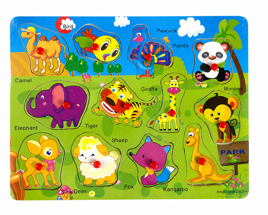 Large-Size Animals Knobbed Puzzles - Chotaymasters