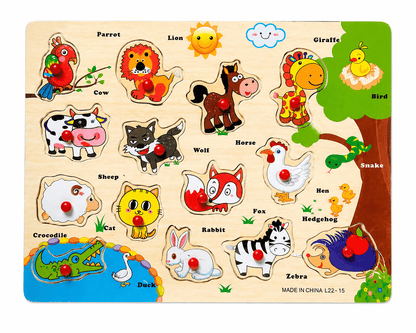 Large-Size Animals Knobbed Puzzles - Chotaymasters