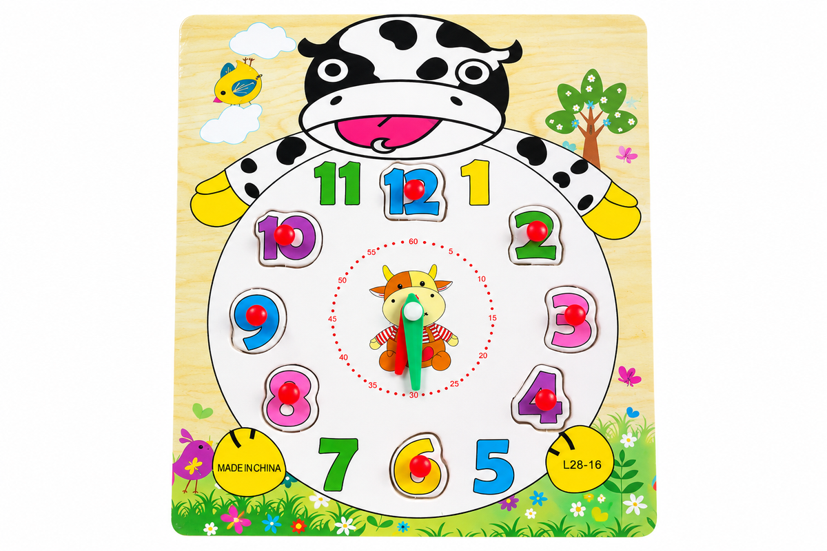 Light Wooden Clock Board