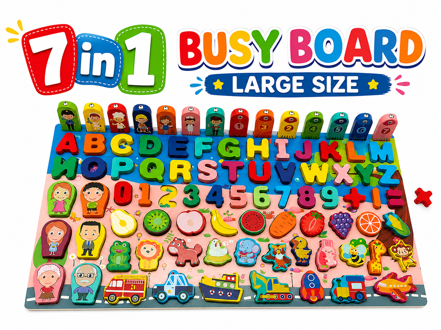 7 in 1 Busy Board Large Size for Toddler