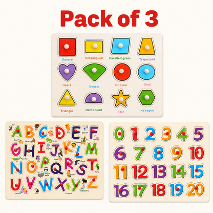 Educational Knobbed Puzzles Boards Large