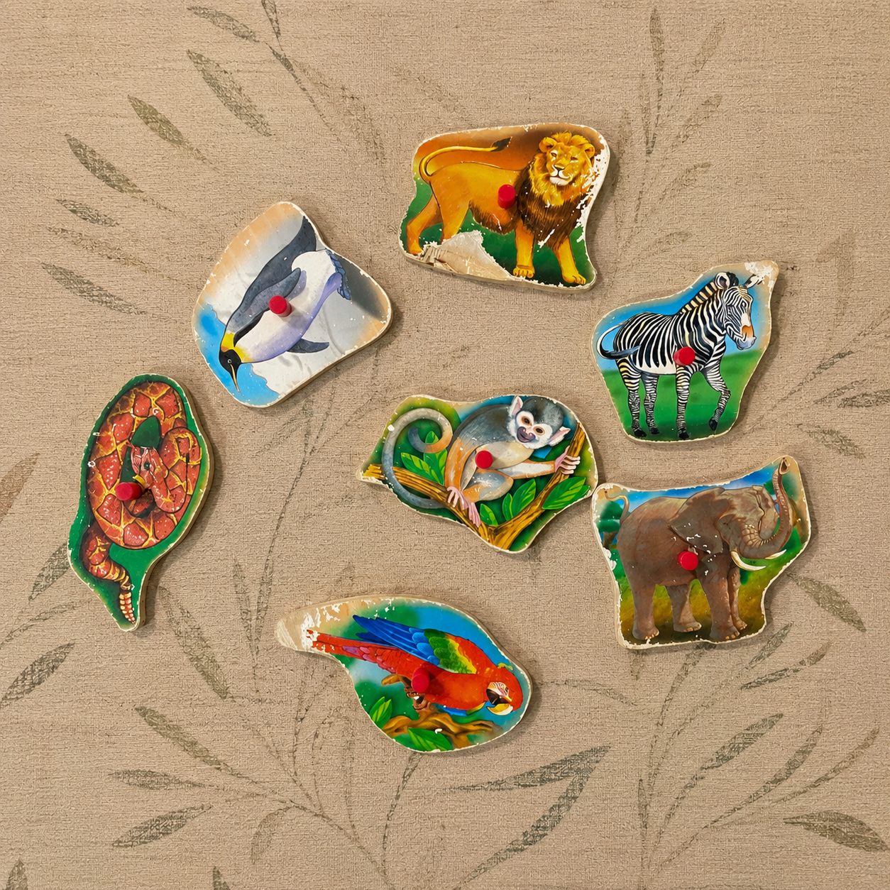 Preloved Animal Melissa & Doug Wooden Puzzles with Animal Sounds
