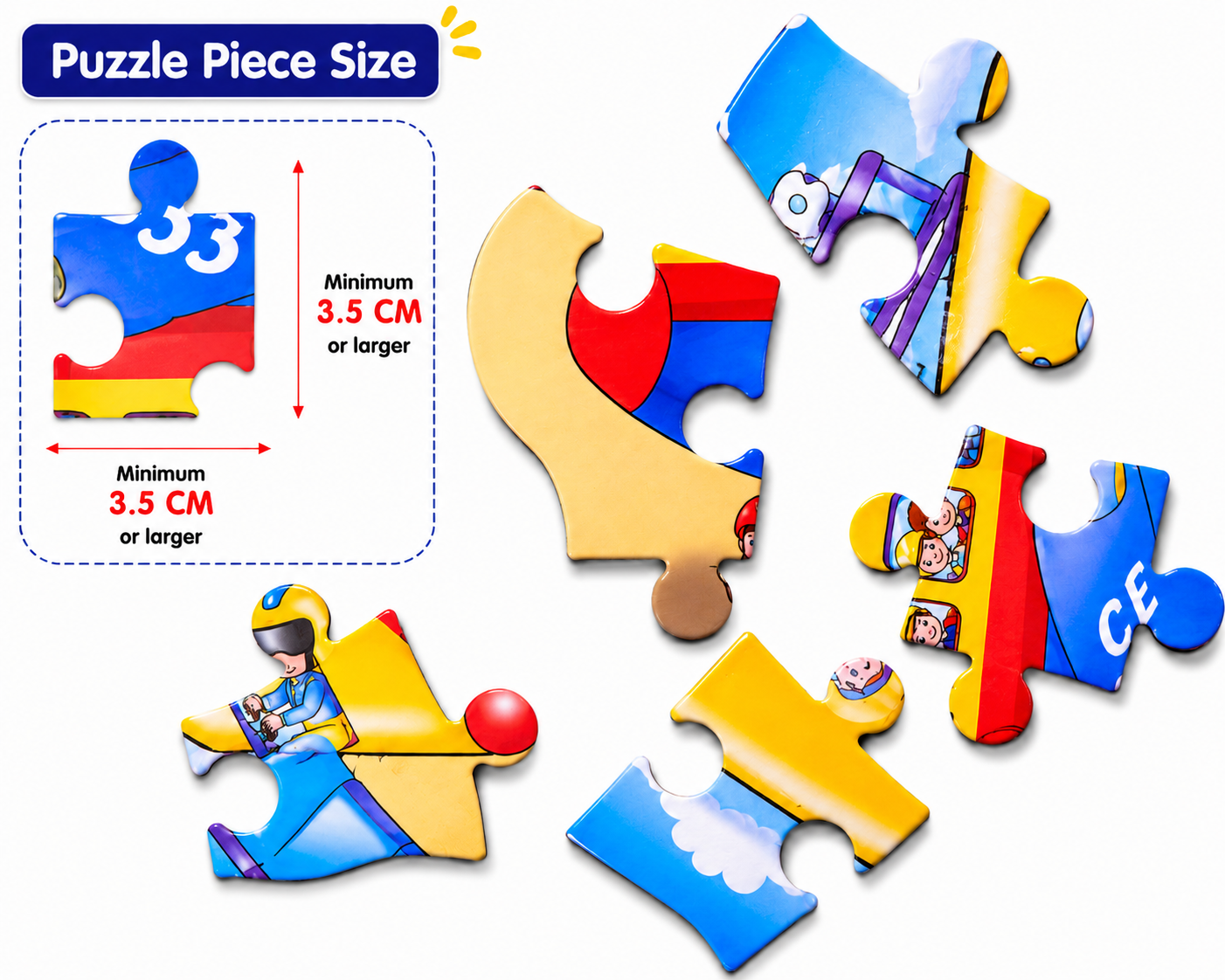 Airplane and the Airport Large Puzzles Set