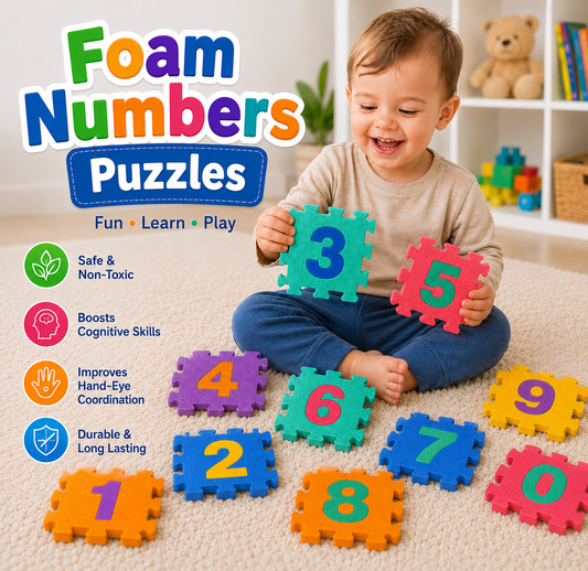 Foam Numbers Learning Puzzles - Soft Foam Puzzle Mat