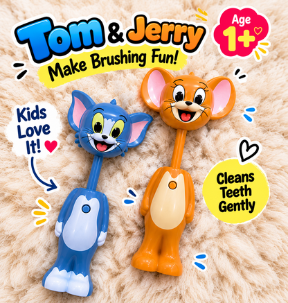 Tom and Jerry kids toothbrush character set for children age 3+