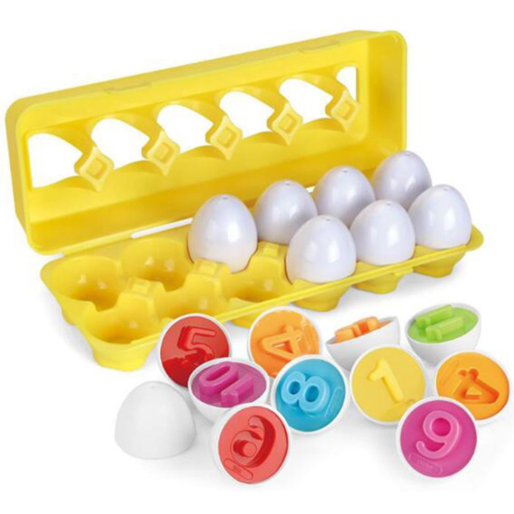 Shapes and Numbers Colorful Egg Matching Toys