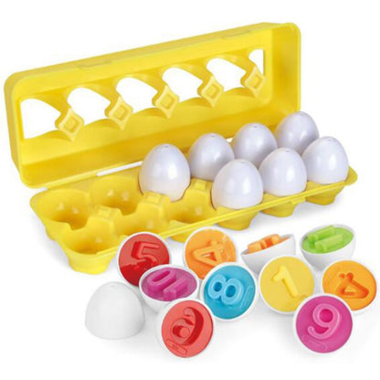 Shapes and Numbers Colorful Egg Matching Toys