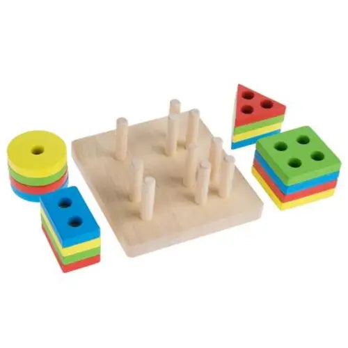 Geometric Shape Sorter 4 and 5 Set of Columns