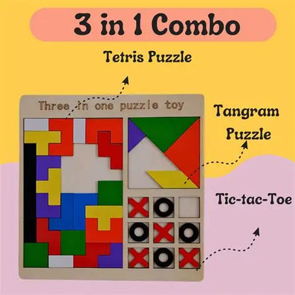 3-in-1 Logic Puzzle for Kids | Brain Development Activity