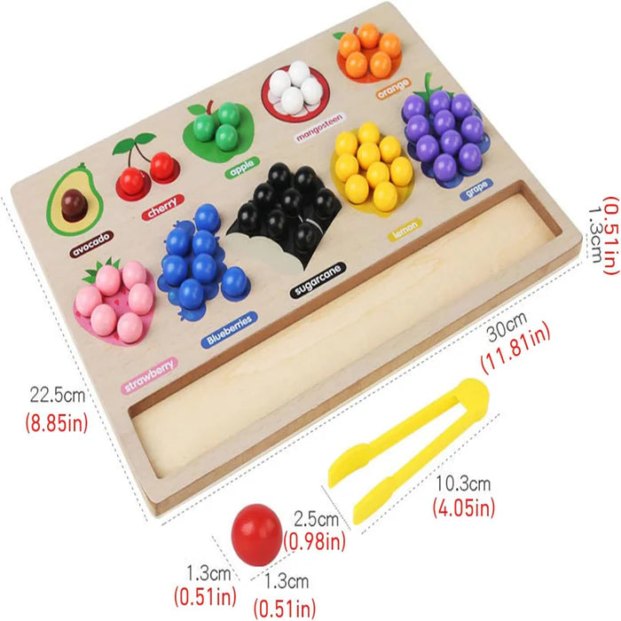 Fruit Color Sorting Beads Activity