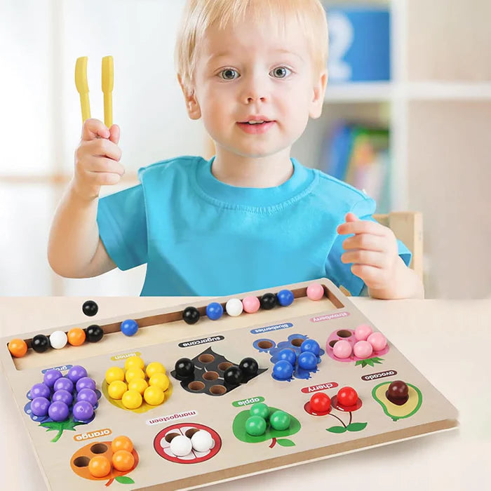 Fruit Color Sorting Beads Activity