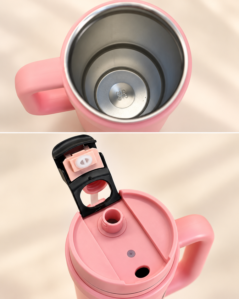 Mood the Cup stainless-steel interior and lid close-up