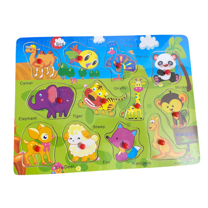 Animals Knob Puzzles Large - Pack of 3 Sets