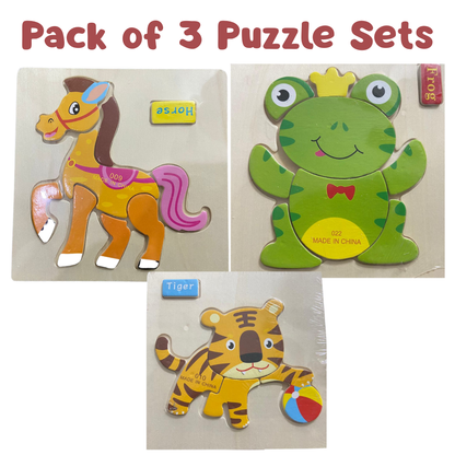 Mini Wooden Puzzles Different Themes Bundles