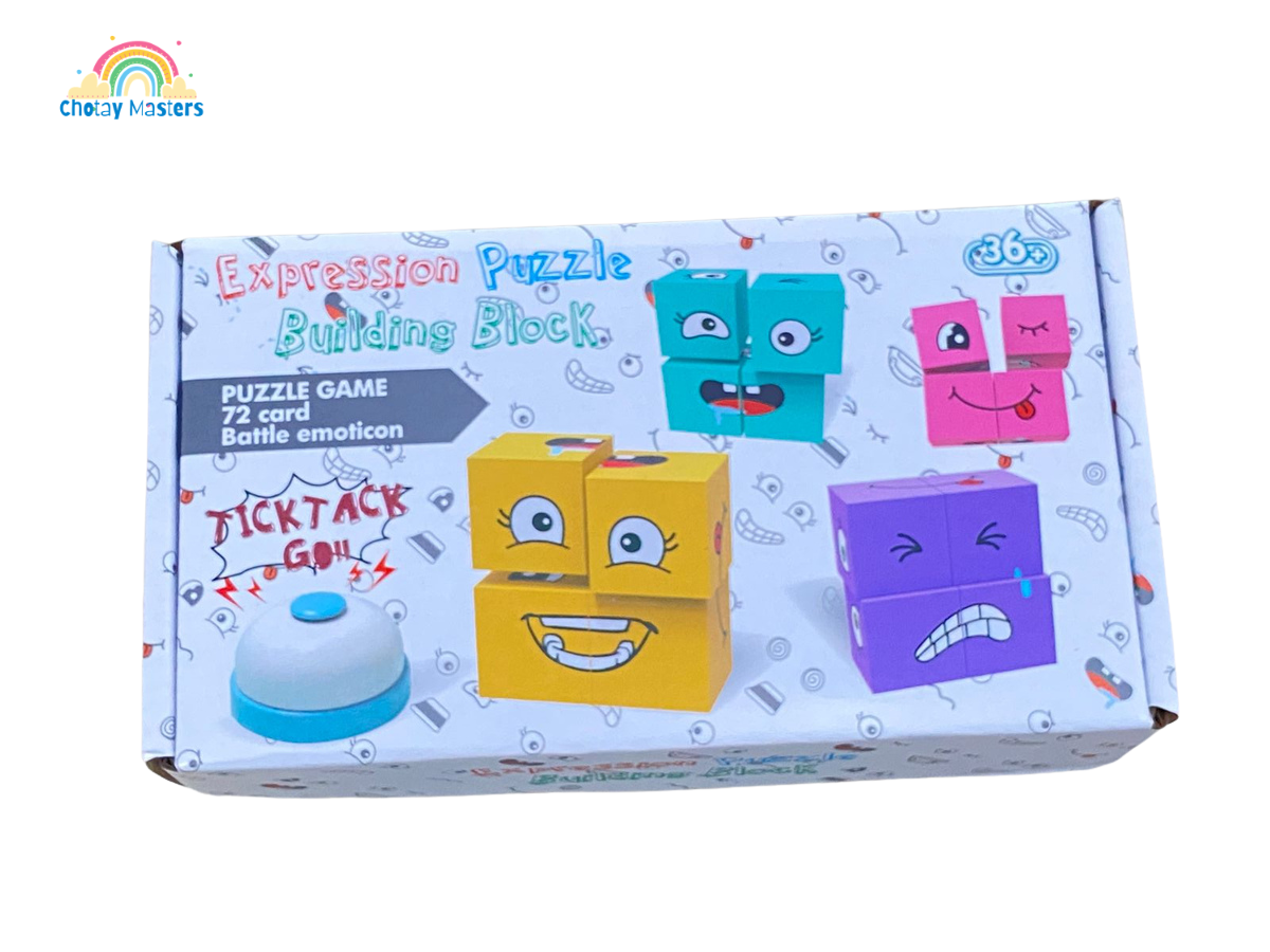Wooden Expressions Block Puzzles with Bell