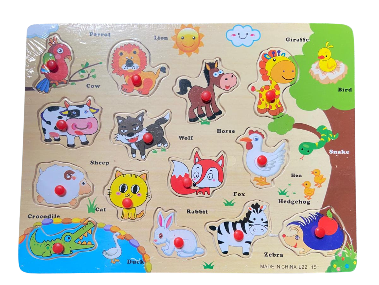 Animals Knob Puzzles Large - Pack of 3 Sets