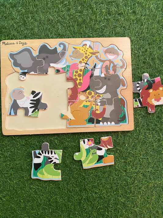 Melissa & Doug Jungle Theme Wooden Puzzles - Chotaymasters
