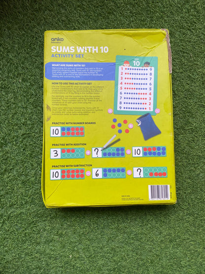 Sums with 10 Activity Math Set for 3+ Kids