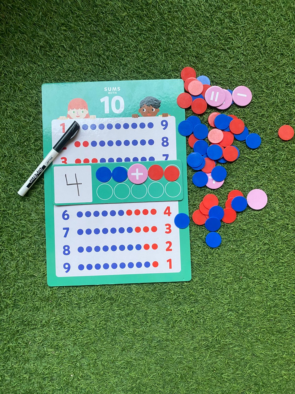 Sums with 10 Activity Math Set for 3+ Kids