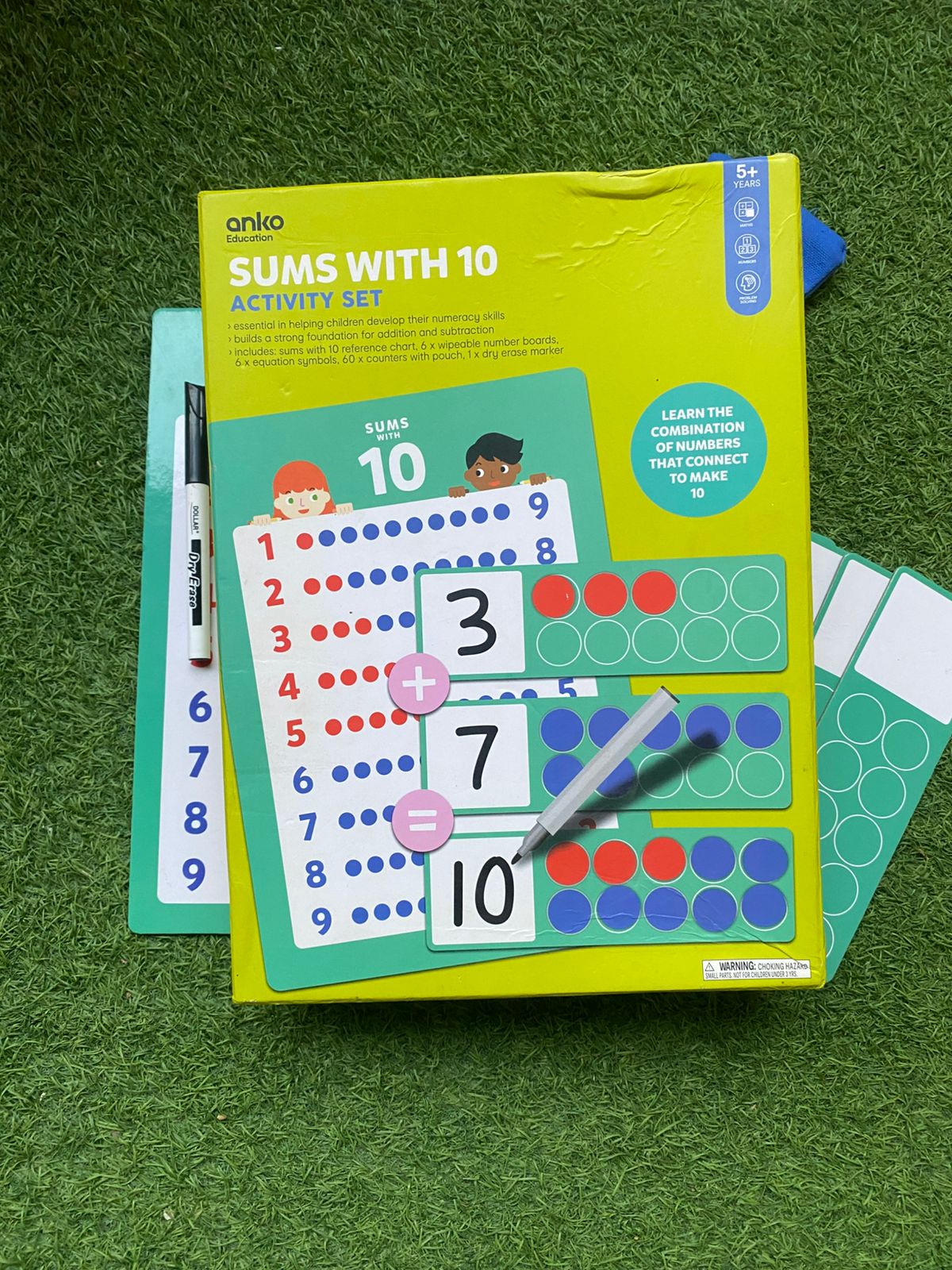 Sums with 10 Activity Math Set for 3+ Kids