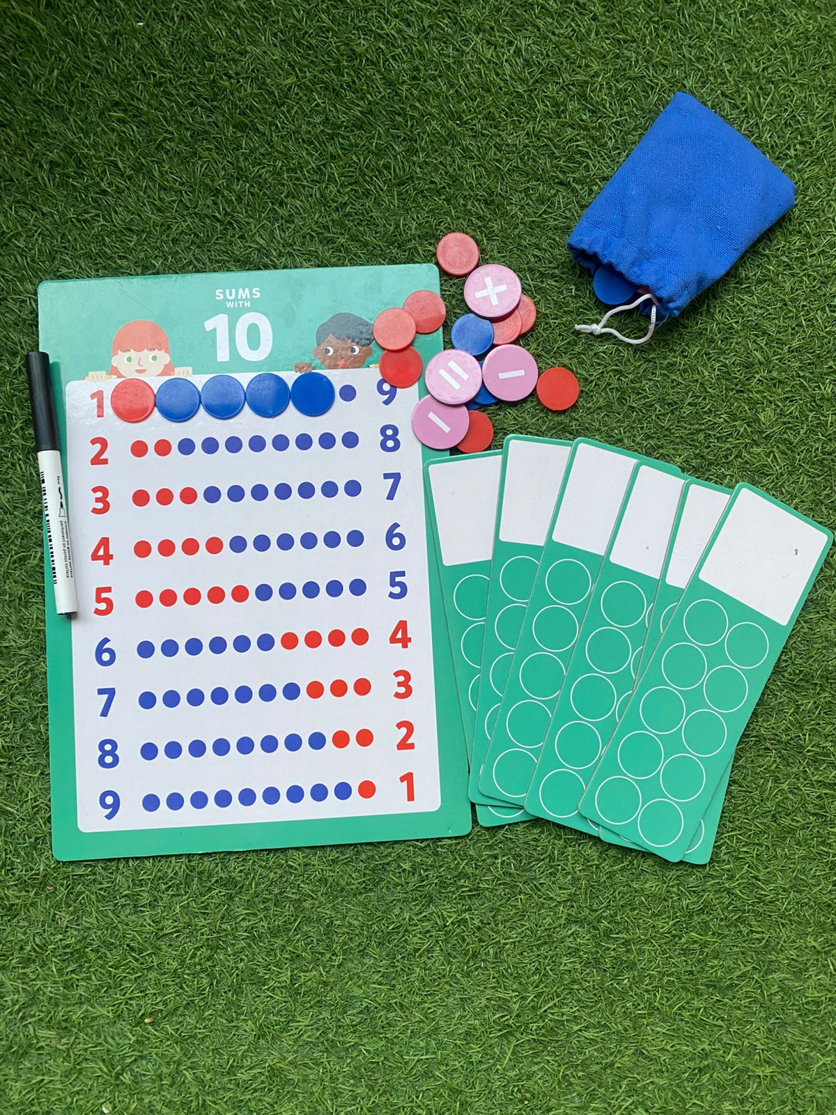 Sums with 10 Activity Math Set for 3+ Kids
