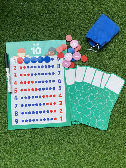 Sums with 10 Activity Math Set for 3+ Kids