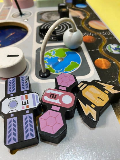 Wooden Space Theme Busy Board - Chotaymasters