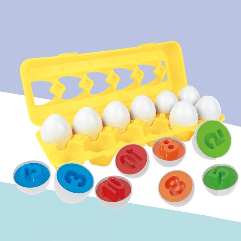 Shapes and Numbers Colorful Egg Matching Toys