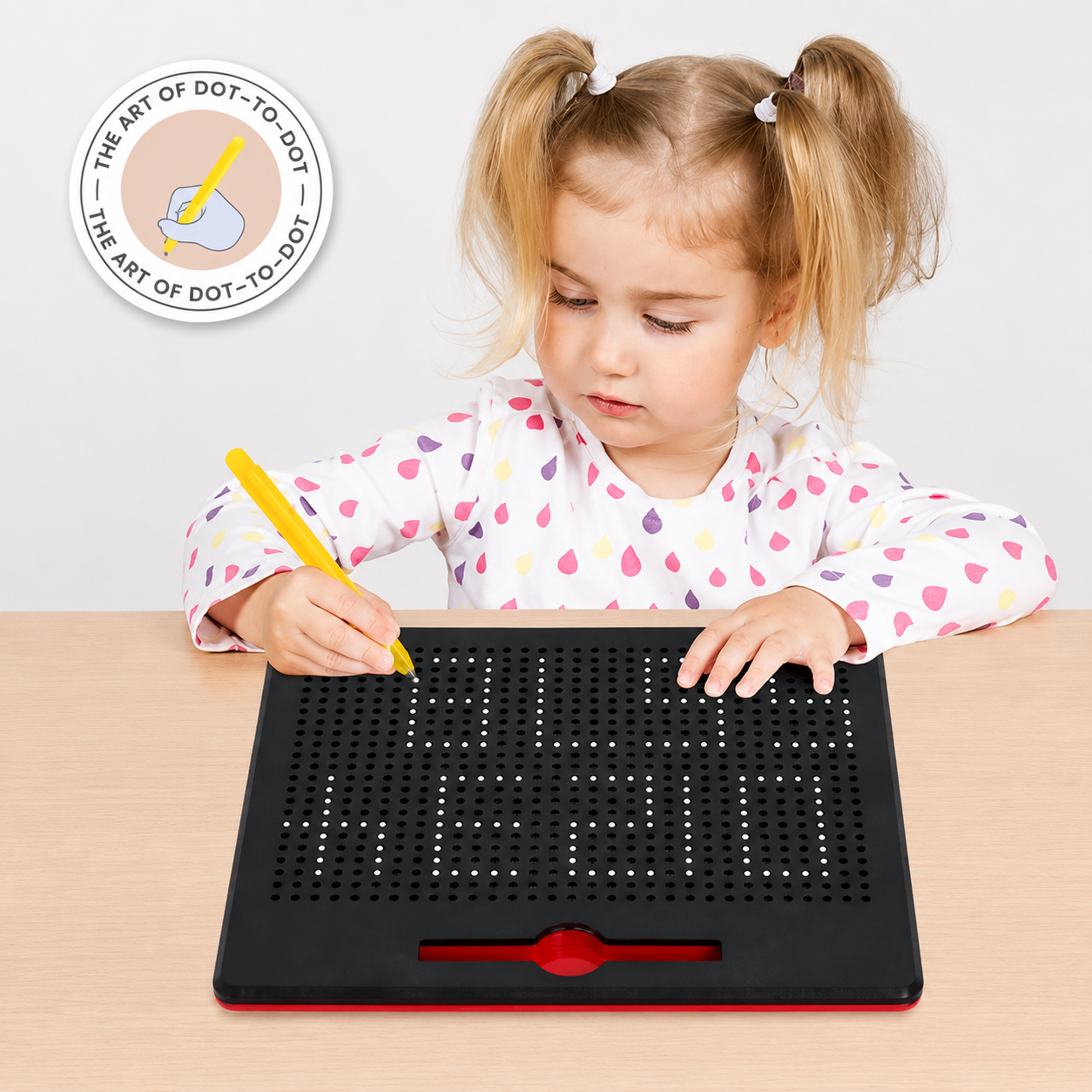 Magnetic pad Drawing Board Includes Pattern Cards and Pen