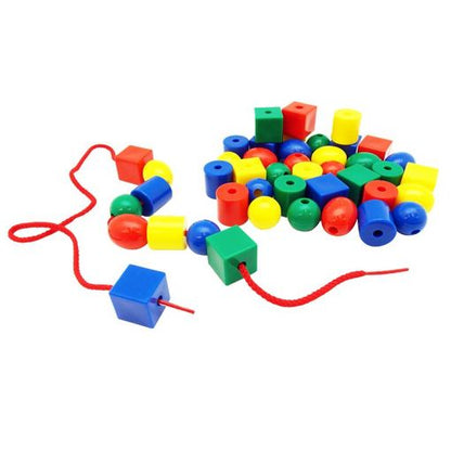 Geometric Threading Lacing Beads for Preschoolers